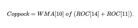 formule de calcul de la courbe de Coppock