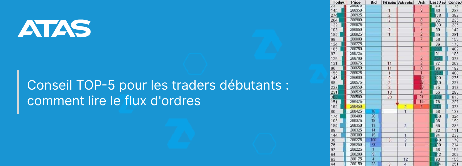 Conseil TOP-5 pour les traders débutants : comment lire le flux d'ordres