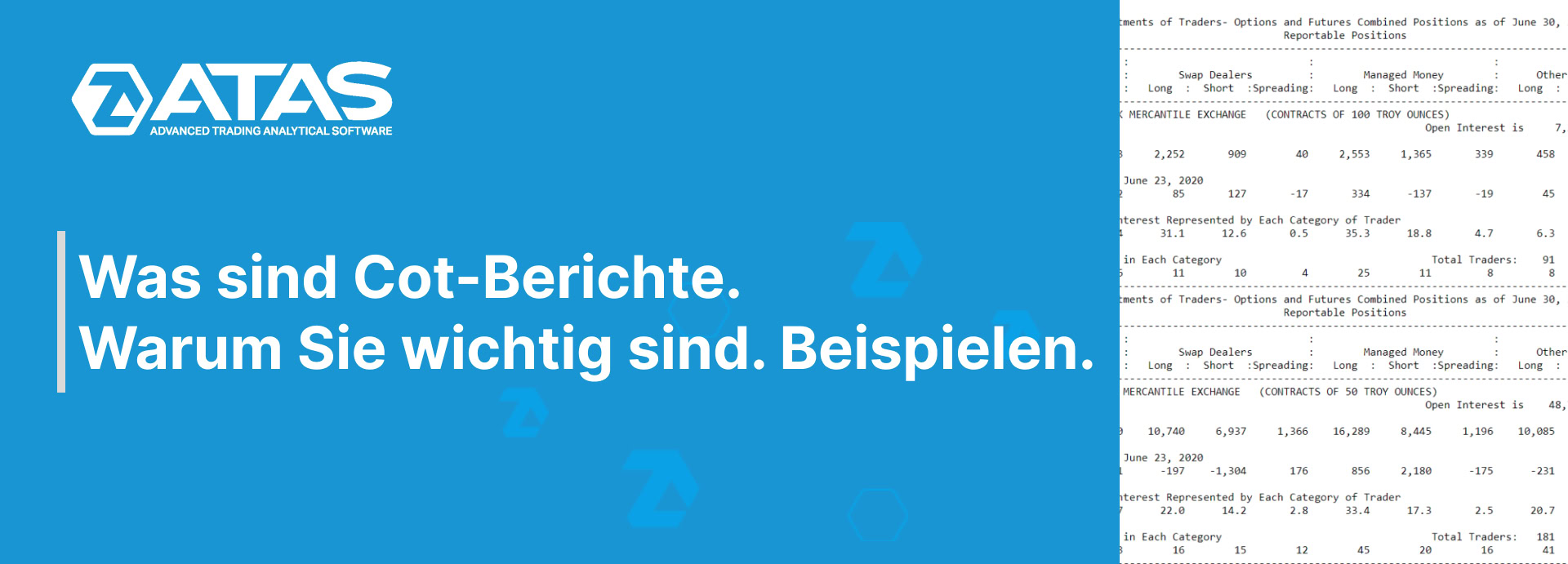 Was sind Cot-Berichte. Warum Sie wichtig sind. Beispielen.