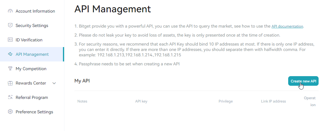 Verbinden von ATAS mit der Bitget-Kryptowährungsbörse