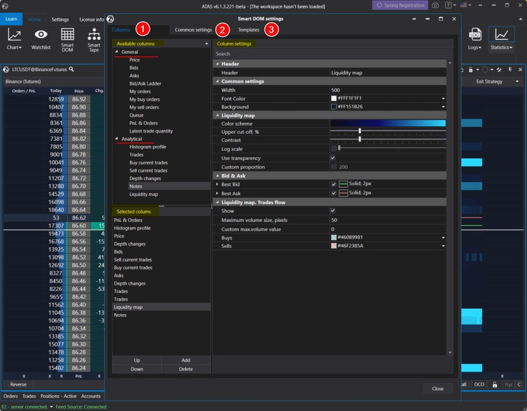 Smart DOM settings manager window