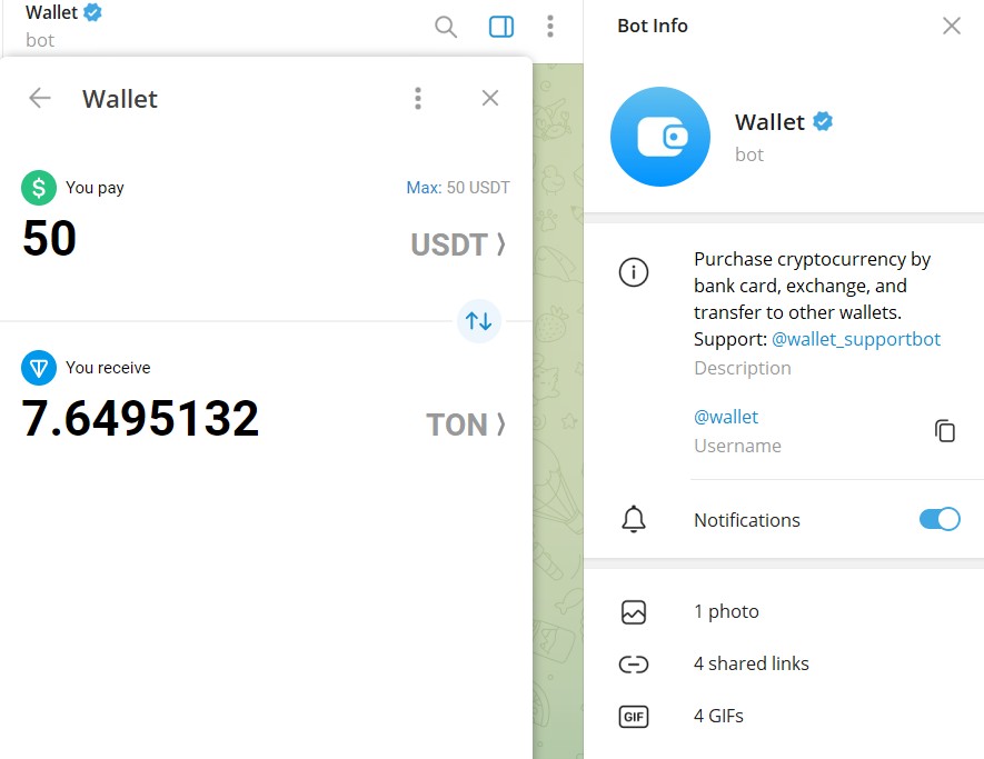 Comment acheter du Toncoin via Telegram Wallet