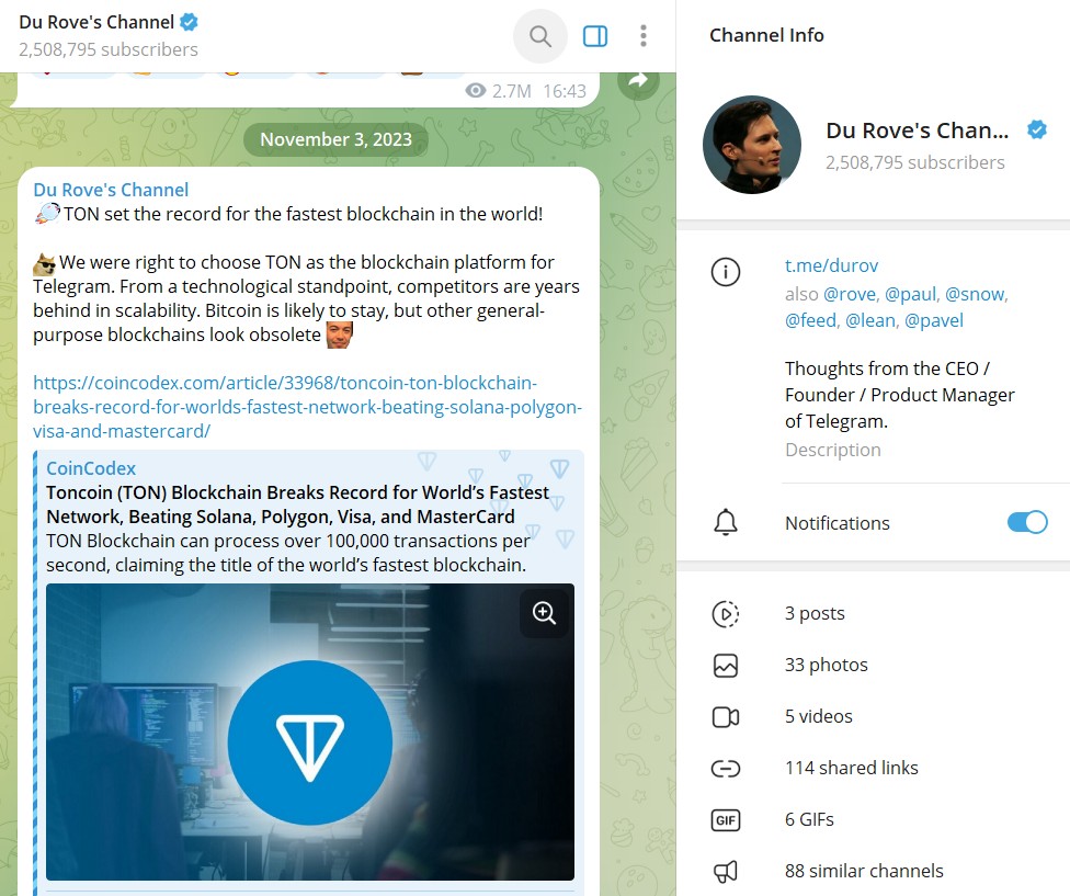 Ton es el blockchain más rápido del mundo
