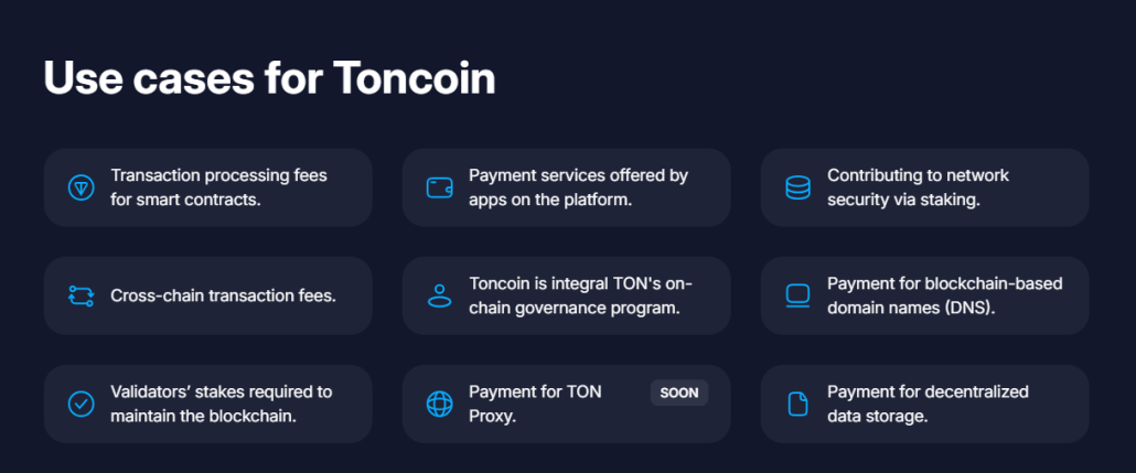 What is Toncoin used for