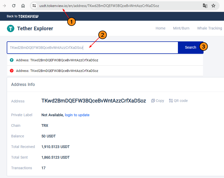 7. How to verify a USDT wallet address