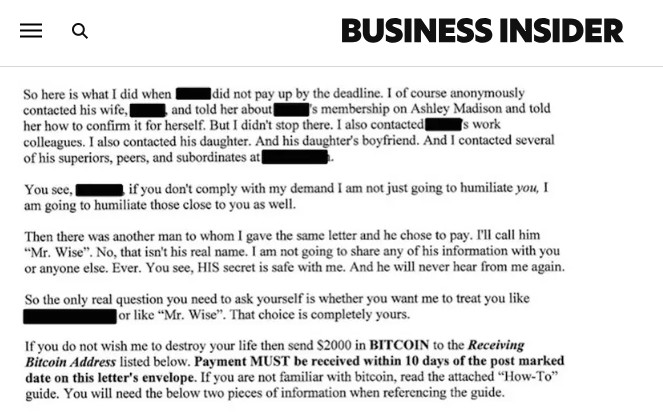 Шантаж – один из видов скама