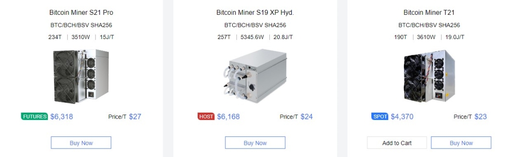 Kosten für Cryptowährungs-Miner