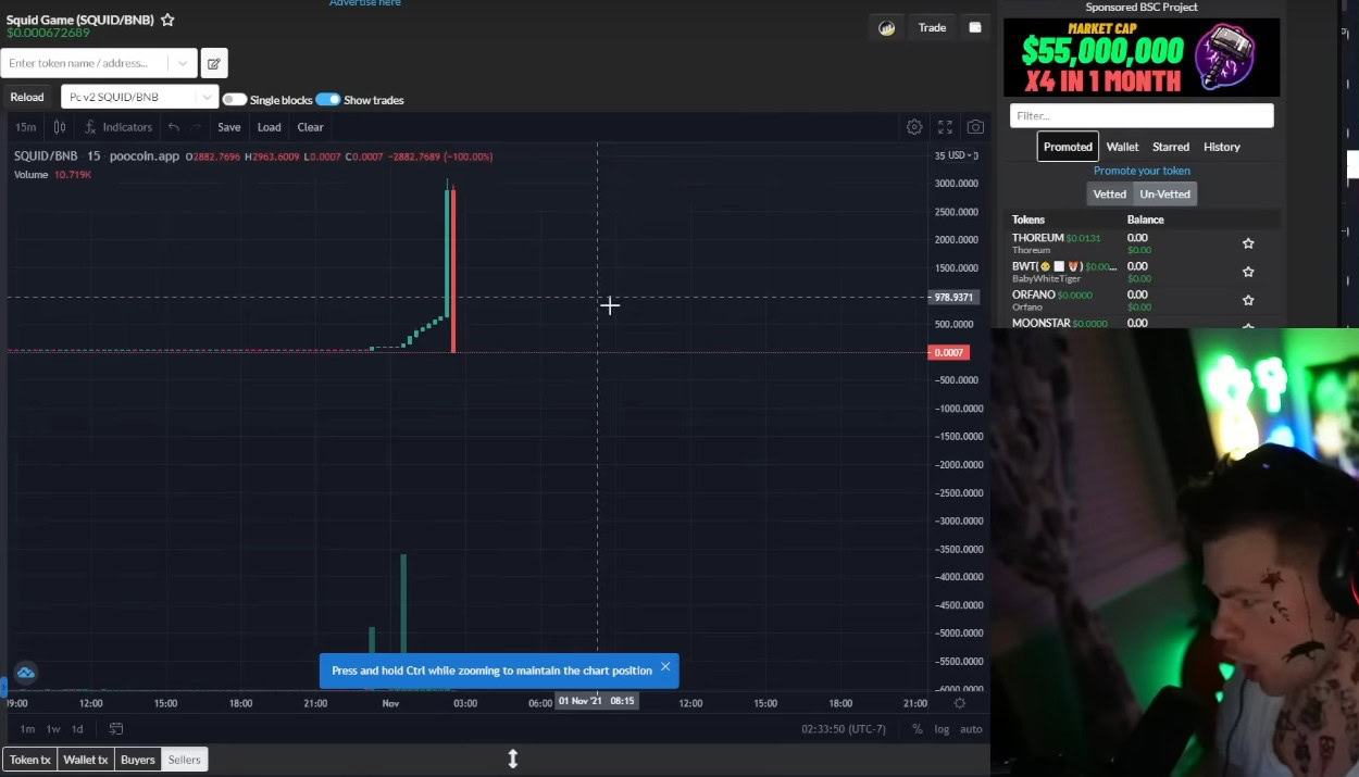 Scam Rug Pulls en directo
