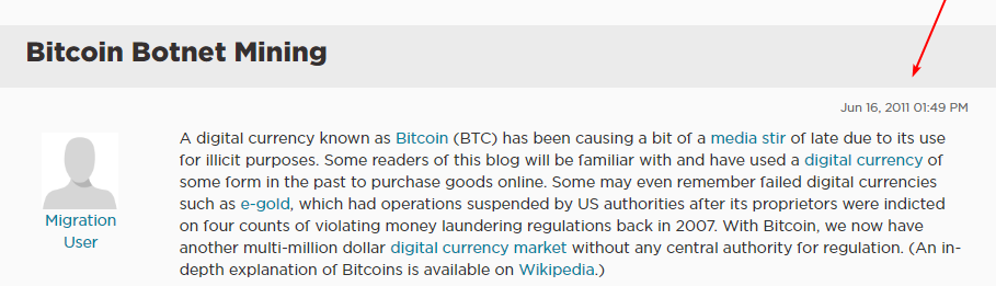 Vielleicht die erste Diskussion über Cryptojacking