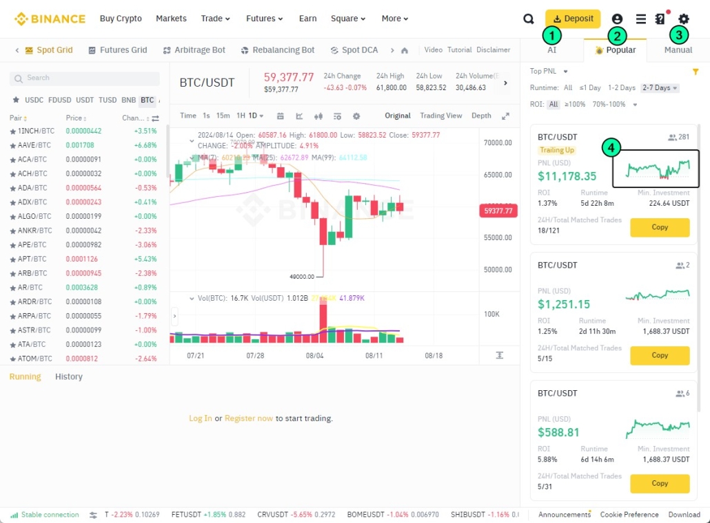 5. How to set up a grid trading bot