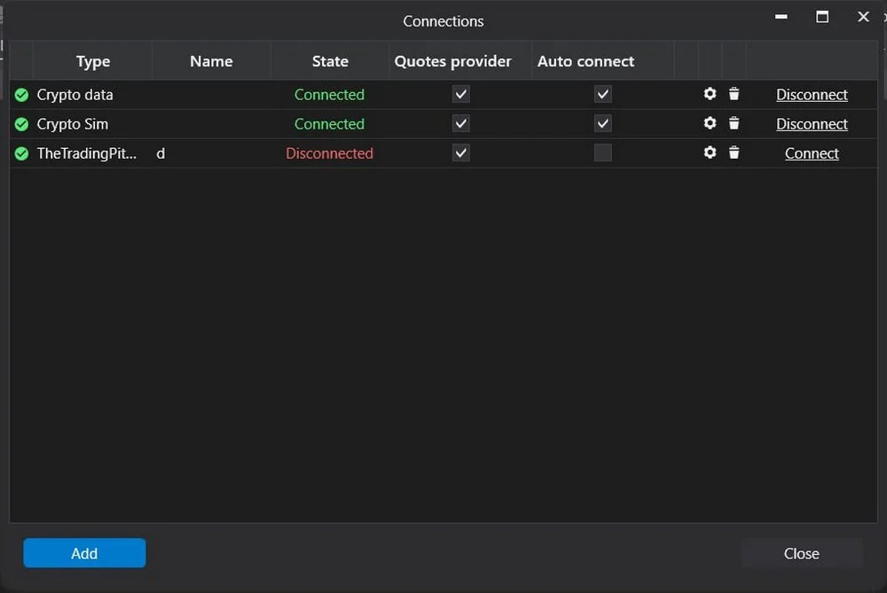 Check the box under the Auto Connect column