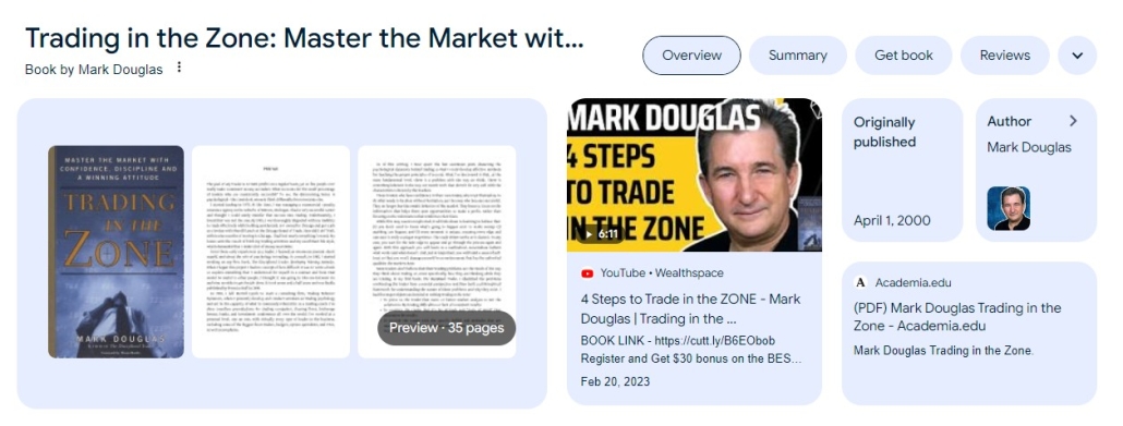 “Trading in the Zone” von Mark Douglas