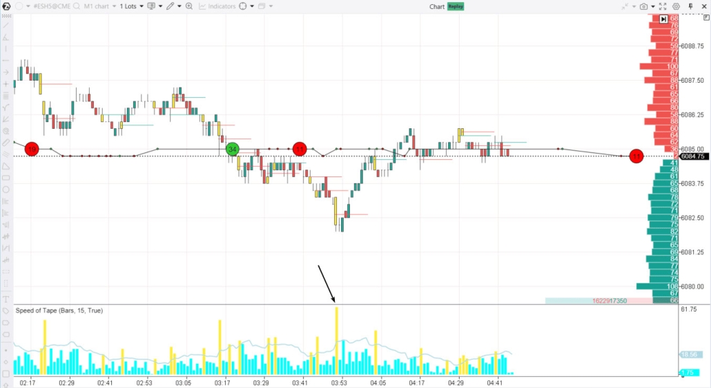 Order flow and speed of Tape Indicators
