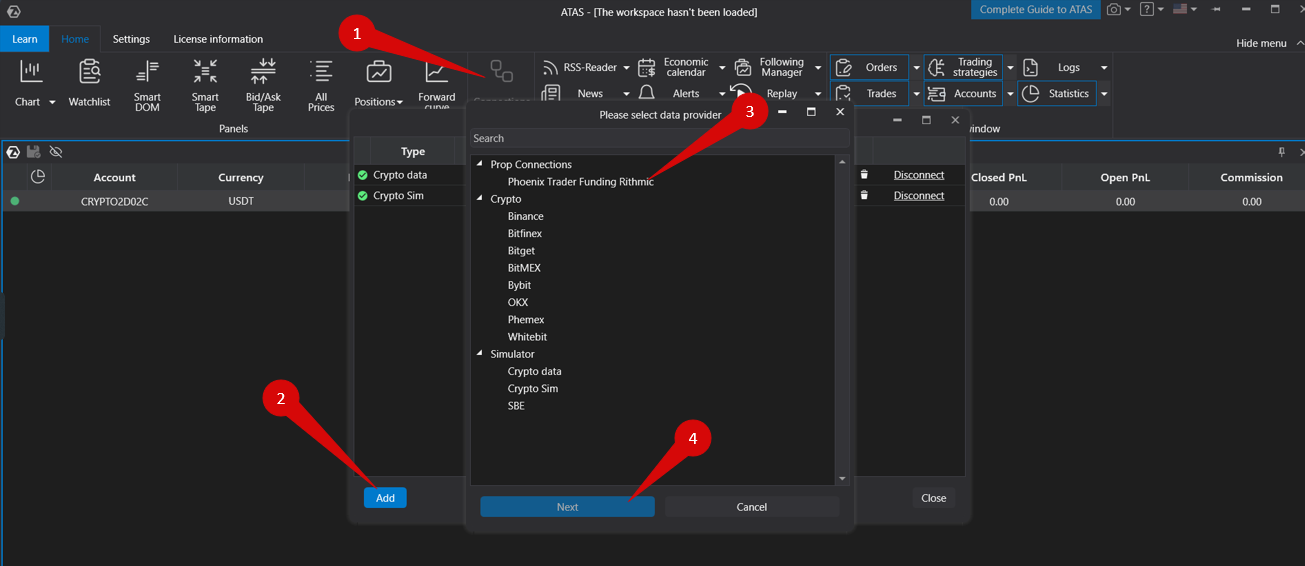 Select the Phoenix Trader Funding Rithmic