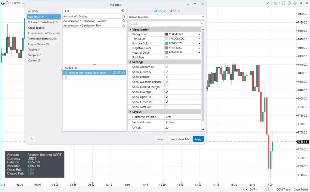 Account Info Display