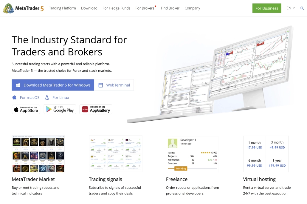 MetaTrader 5 broker connection in ATAS — receiving market data via MT5 API
