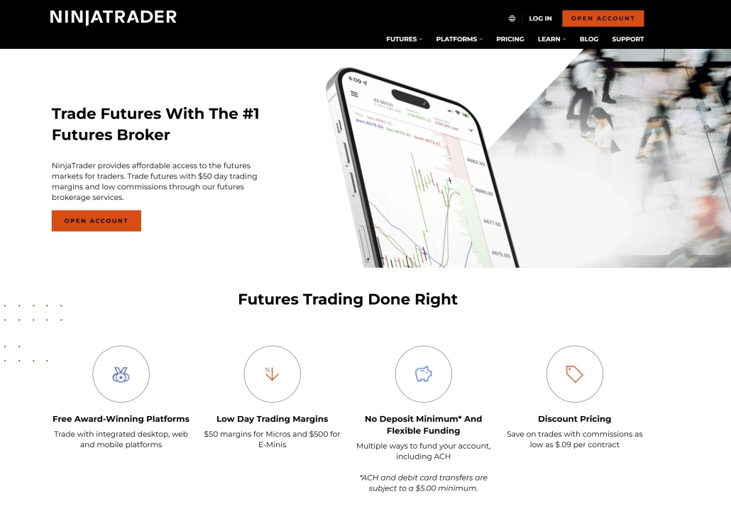 NinjaTrader platform with ADataFeeder8 indicator added to chart for ATAS connection