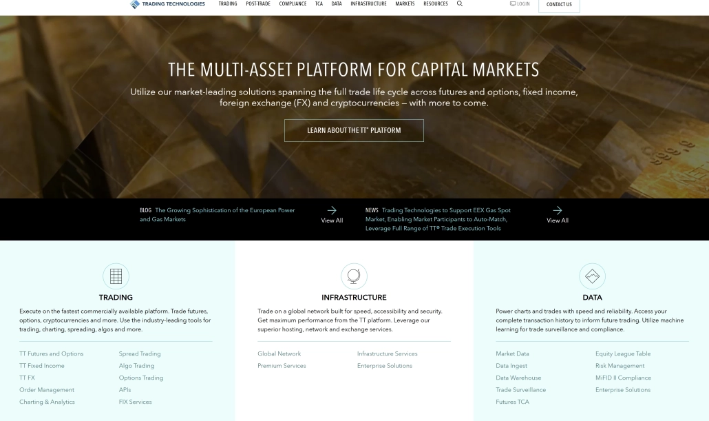 Trading Technologies TT API connection parameters configured in ATAS