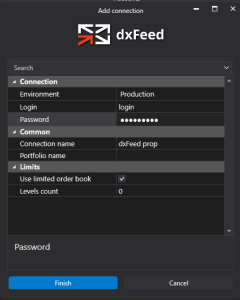 Connecting to the dxFeed server